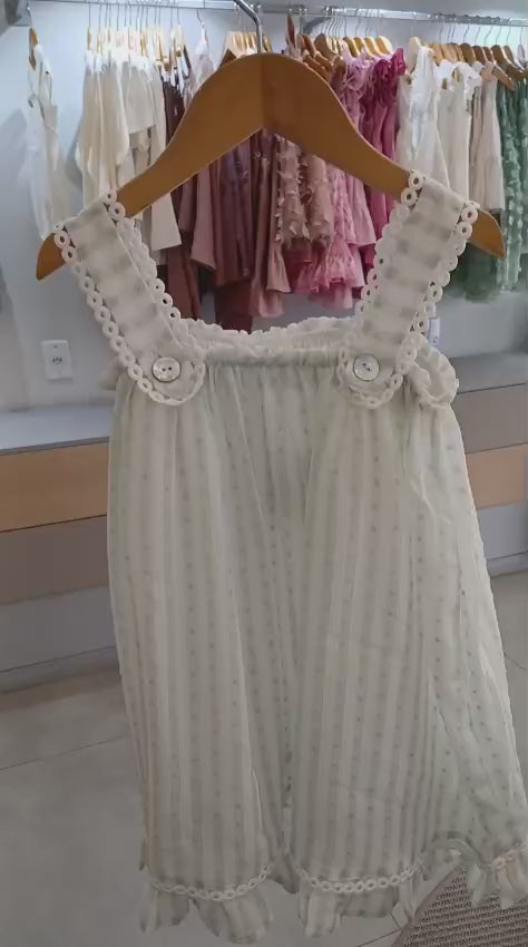 Vestido Listrado Verde Alça