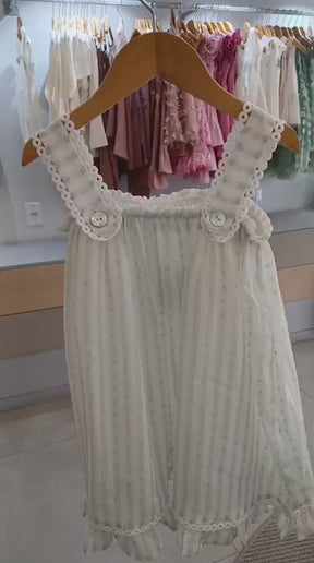 Vestido Listrado Verde Alça